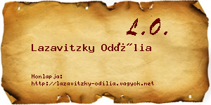 Lazavitzky Odília névjegykártya